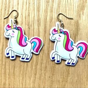 The Sassy Unicorn Earrings Puffy Lightweight Kidcore Whimsy Pop Art Lightweight